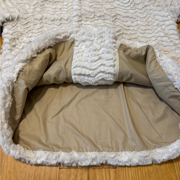 Patagonia Fleece Pelage Jacket XLarge Ivory High Pile Coat Asymmetric Zip Snap - Picture 9 of 10